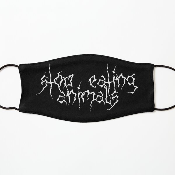 Stop Eating Animals - Metal Text Kids Mask