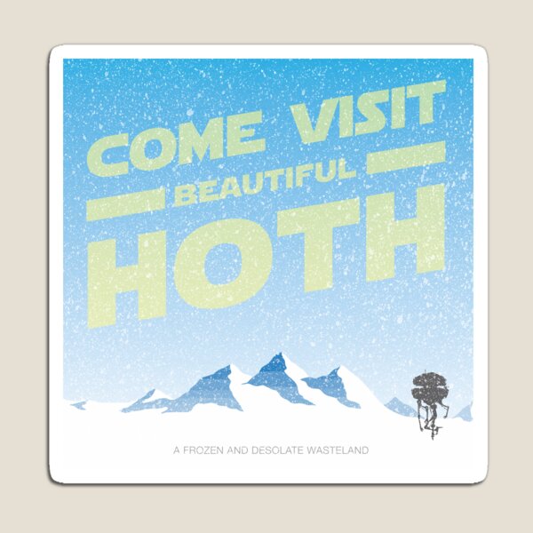 Item preview, Hoth travel poster designed and sold by talkdesigntome.