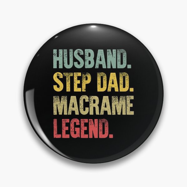 Item preview, Funny Men Vintage T Shirt Husband Step Dad Macrame Legend designed and sold by Bendthetrend.