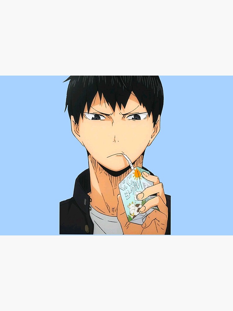 kageyama drinking milk haikyuu sticker mask by graceadams37 redbubble
