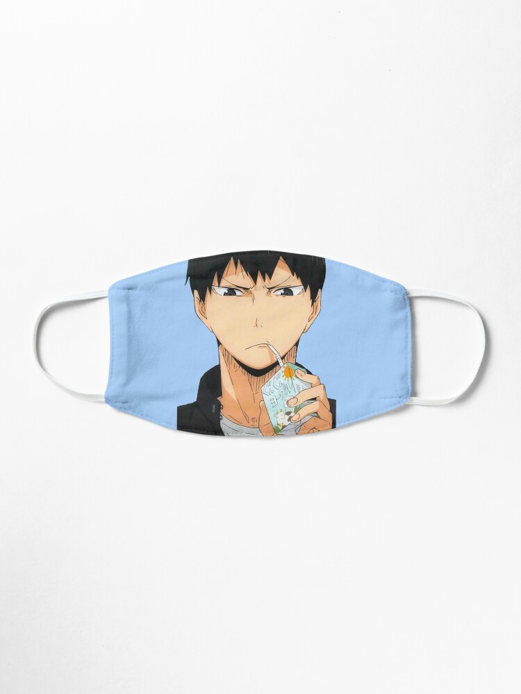 kageyama drinking milk haikyuu sticker mask by graceadams37 redbubble