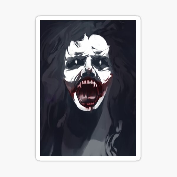Bloody Face Stickers Redbubble - angry bloody face roblox