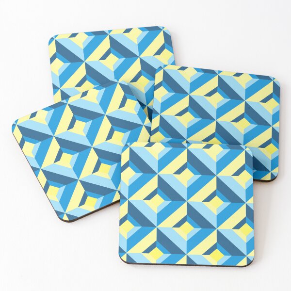 Item preview, Geometric cube pattern designed and sold by Delicarte.