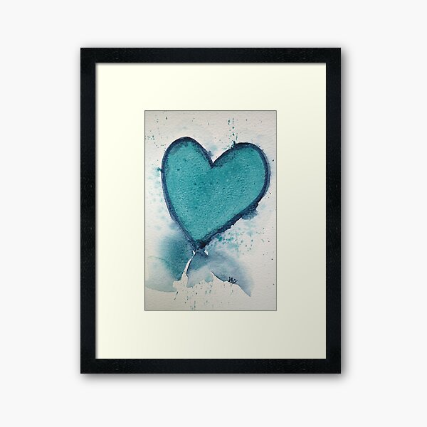 Blue Heart Framed Art Print