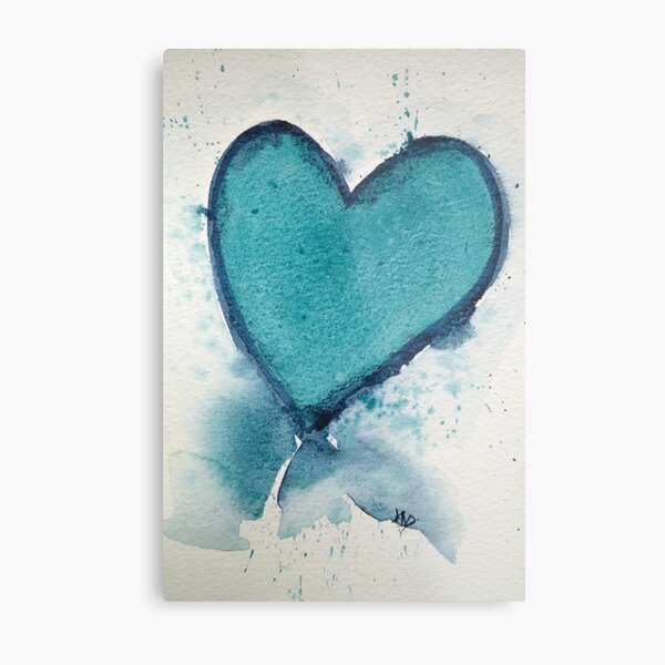 Blue Heart Metal Print