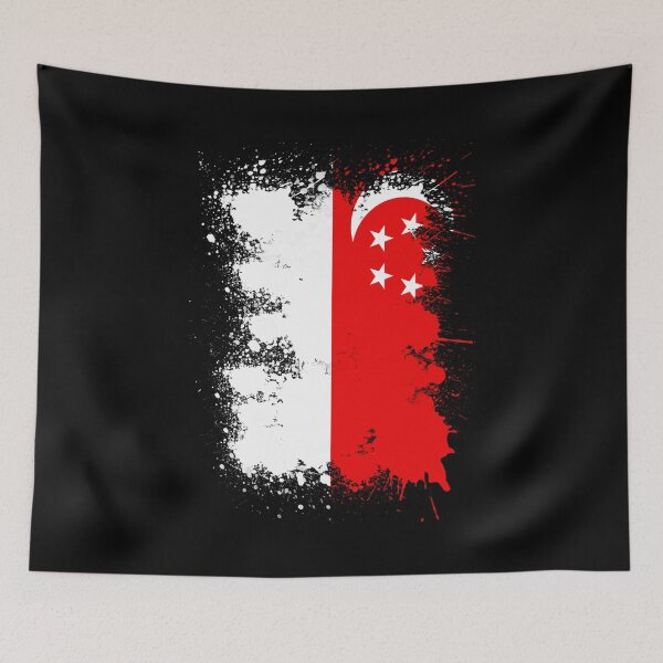 Item preview, Singapore flag color blob art designed and sold by Argentini.