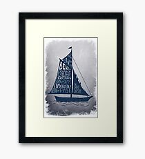 Great Gatsby Boat Quote Framed Print