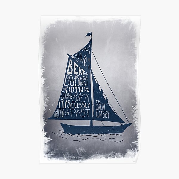 Great Gatsby Boat Quote Poster