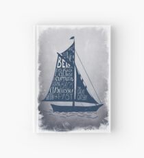 Great Gatsby Boat Quote Hardcover Journal