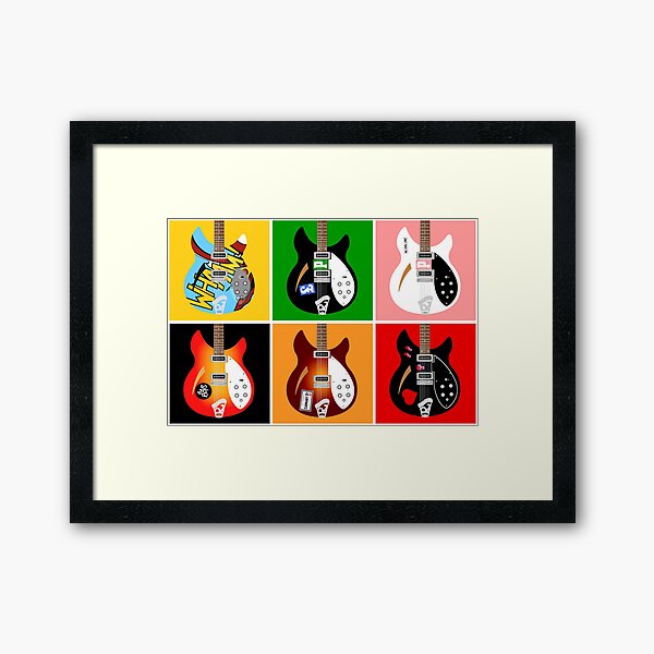 Aperçu de l'œuvre Guitares Jam Rickenbacker de Paul Weller créée et vendue par YouNeedKitch.