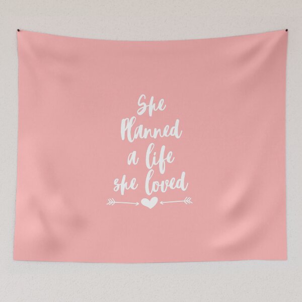 Item preview, She planned a life she loved - quote designed and sold by KarolinaPaz.