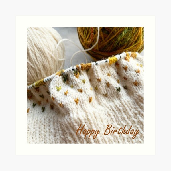 Knitting Art Print