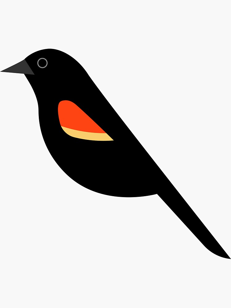 Minimalist Red-winged Blackbird