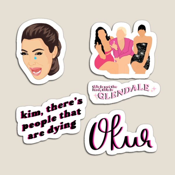 Aperçu de l'œuvre Pack d'autocollants Kardashian créée et vendue par Kdolan23.