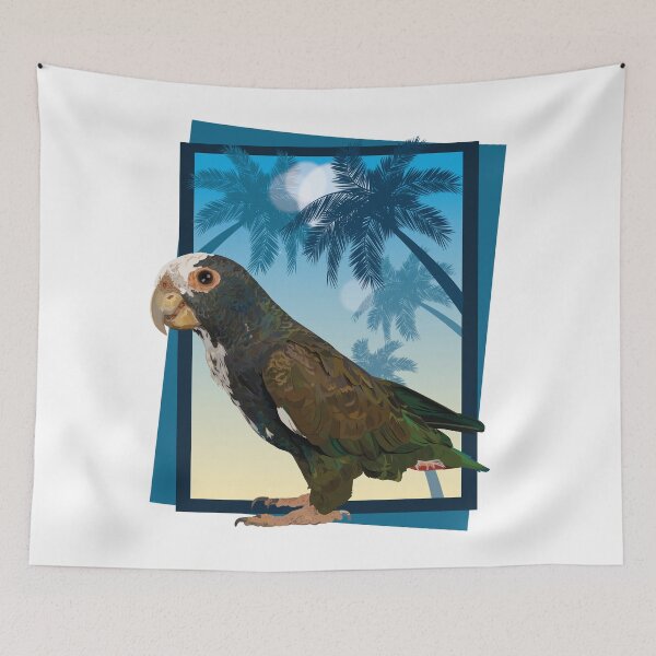 Item preview, white-crowned parrot designed and sold by obscurite.