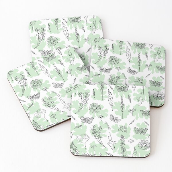 Item preview, Handdrawn wildflower white, black & mint designed and sold by Identity Club Co.