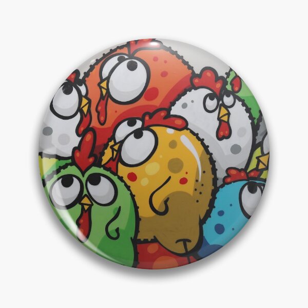 Aperçu de l'œuvre Poulets Doodle colorés créée et vendue par Doide.