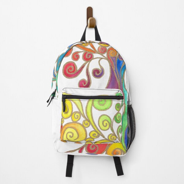 Item preview, Fancy Tree - Rainbow Colours on White Background designed and sold by CarolineLembke.
