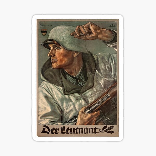 Der Leutnant..The Lieutenant..WW2 Sticker
