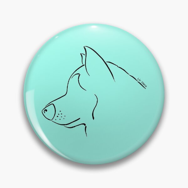 Item preview, Alaskan Malamute silhouette outline designed and sold by LivHana.