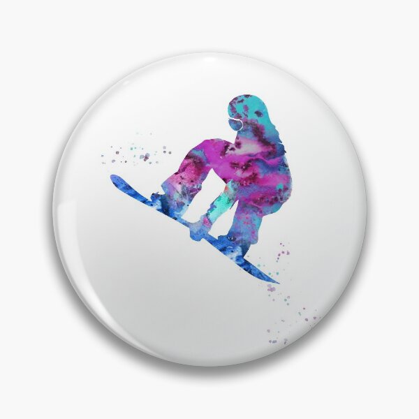 Artikelvorschau, Aquarell Snowboard entworfen und verkauft von Rosaliartbook.