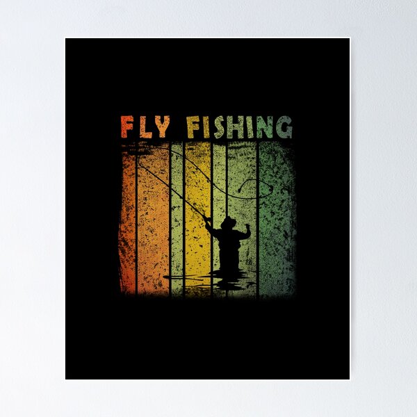 Retro Vintage fly fishing Gift Poster for Sale by Space Art