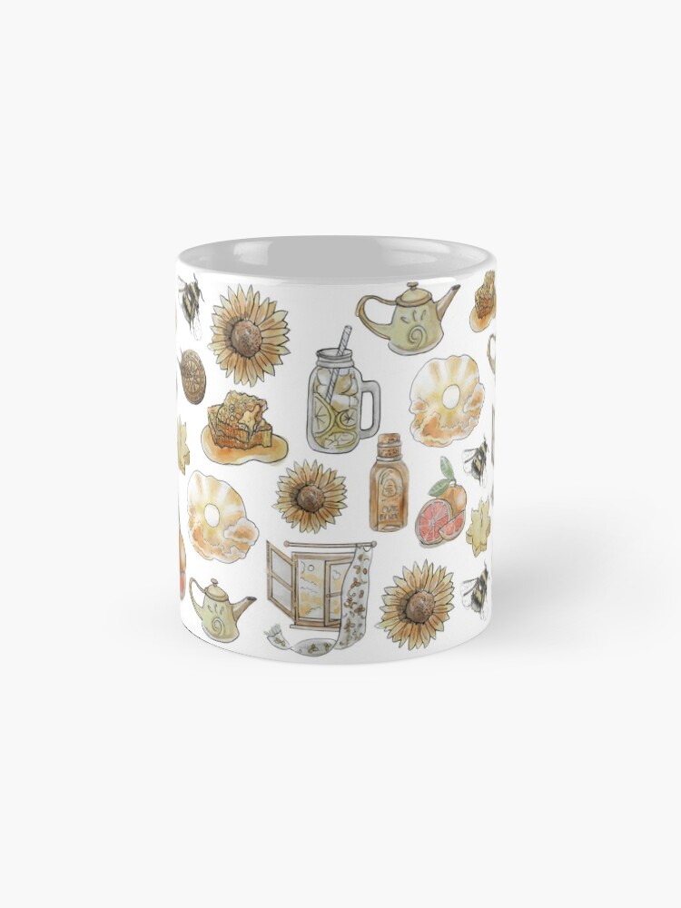 Alternate view of Solar Witch Pattern - Wrap Around with While Background Mug