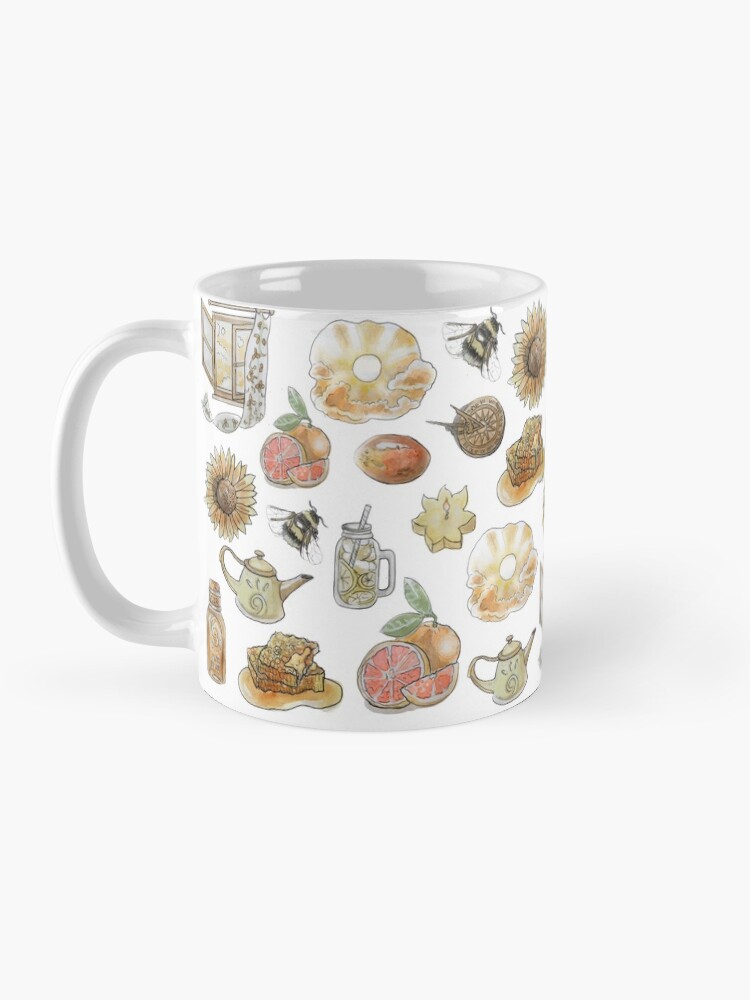 Alternate view of Solar Witch Pattern - Wrap Around with While Background Mug