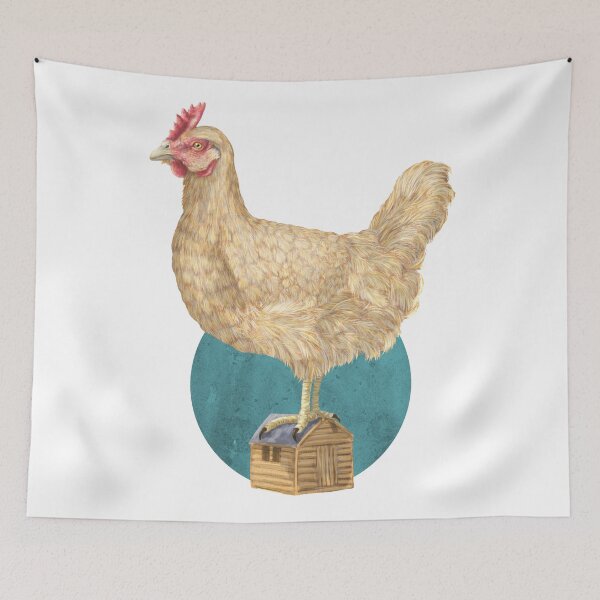 Item preview, Cluckzilla! Giant chicken on a shed designed and sold by CharlieCreature.