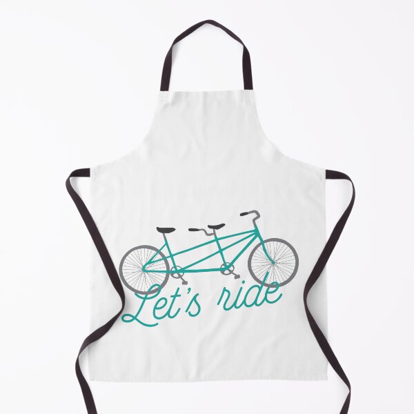 Item preview, Let's Ride Tandem Bicycle Illustration - Teal designed and sold by oneprettyprint.