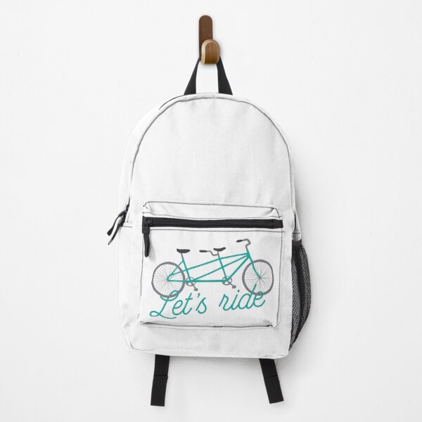 Item preview, Let's Ride Tandem Bicycle Illustration - Teal  designed and sold by oneprettyprint.