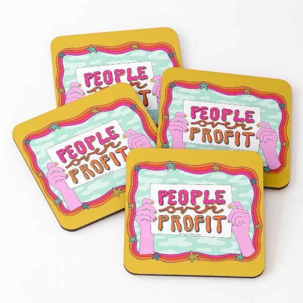 Item preview, People Over Profit designed and sold by doodlebymeg.