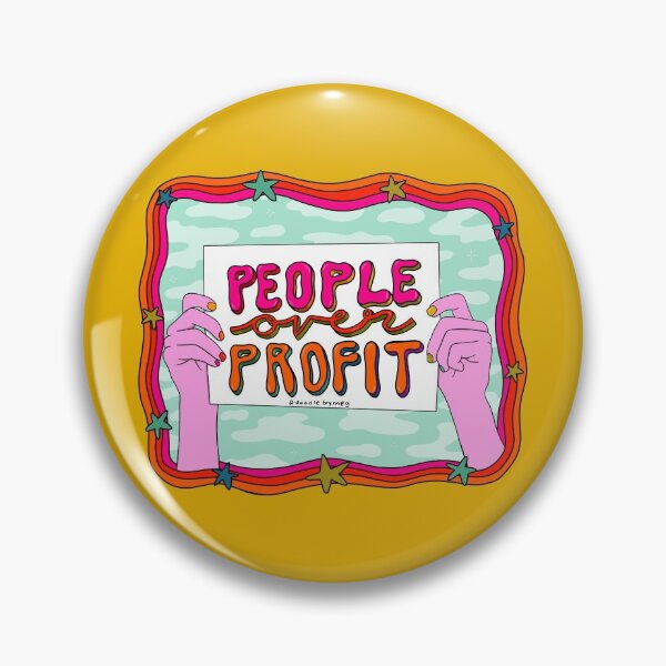 Item preview, People Over Profit designed and sold by doodlebymeg.