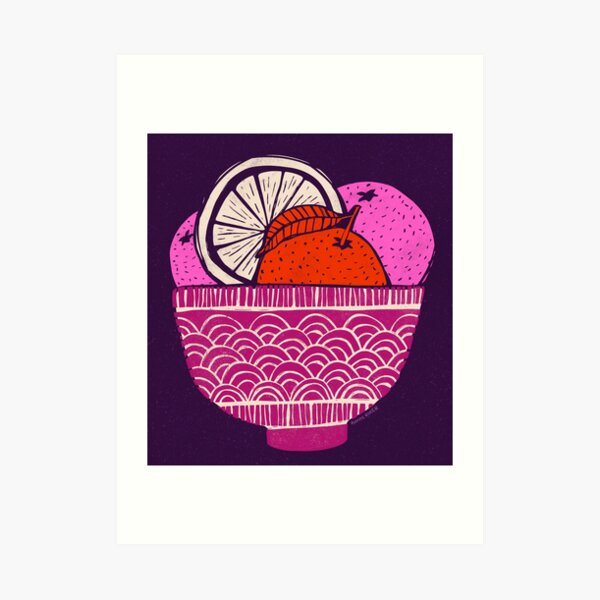 Bowl Of Oranges Art Print