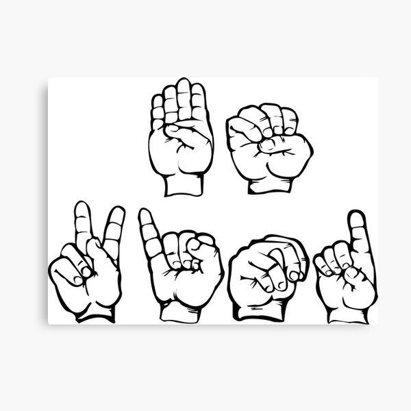 American Sign Language Canvas Prints Redbubble