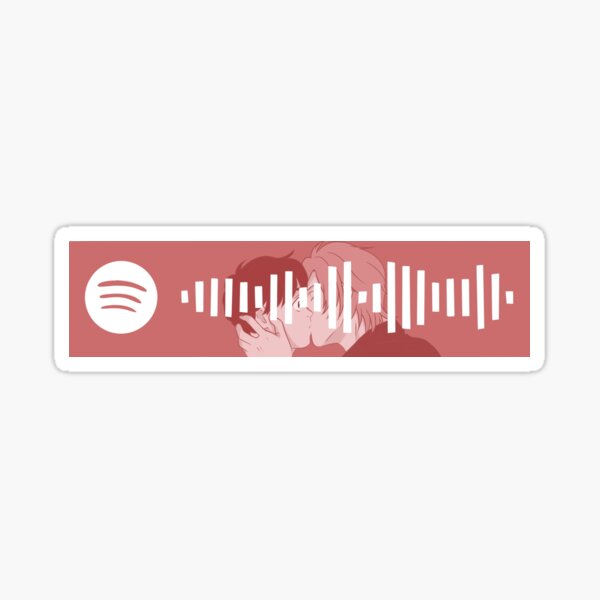 Spotify Code Found Lost Banana Fish Op Sticker By Heulhoshi Redbubble - roblox anime decal id codes roblox free clothes codes