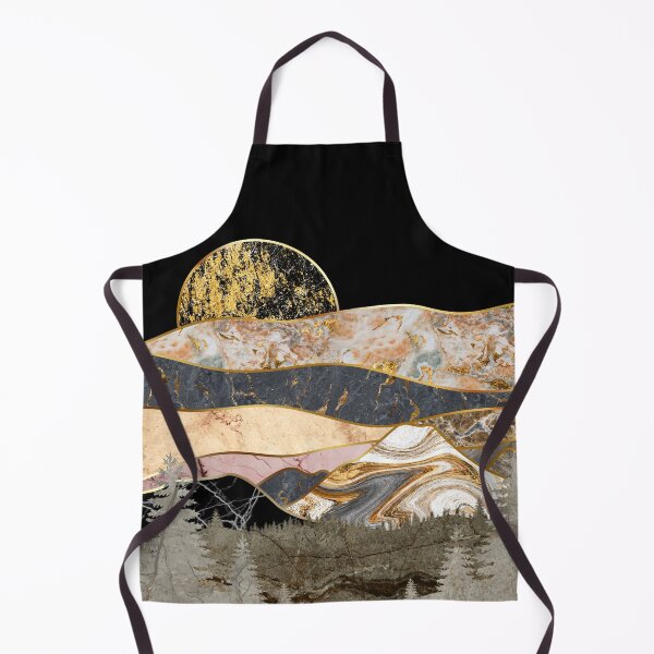 Item preview, Modern Natural Marble Golden Mountains Landscape designed and sold by MintaApparel.