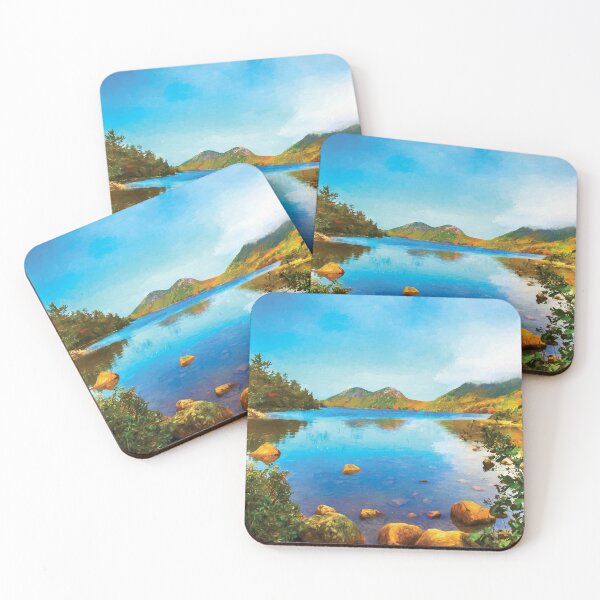 Item preview, Jordan Pond Acadia Painting designed and sold by JasperBenoit.