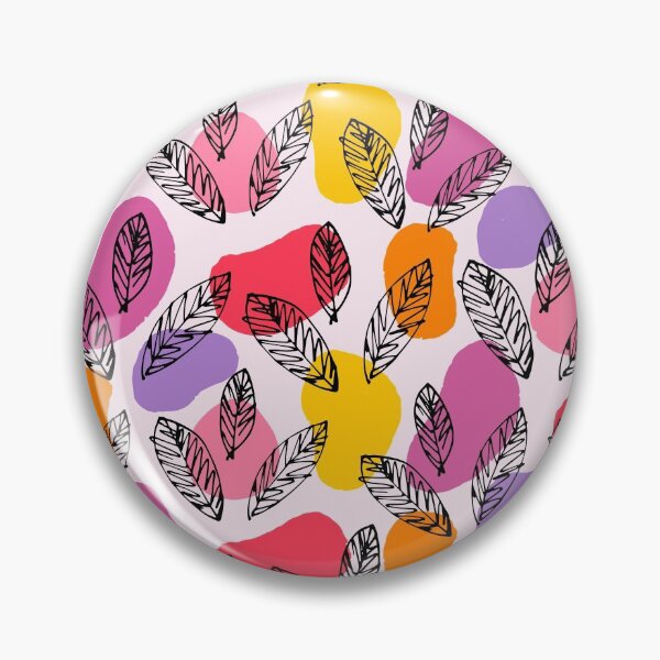 Item preview, Abstract Jewel Tone Blobs with Line Drawn Feathers Pattern designed and sold by gimmesometees.