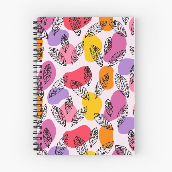 Item preview, Abstract Jewel Tone Blobs with Line Drawn Feathers Pattern designed and sold by gimmesometees.