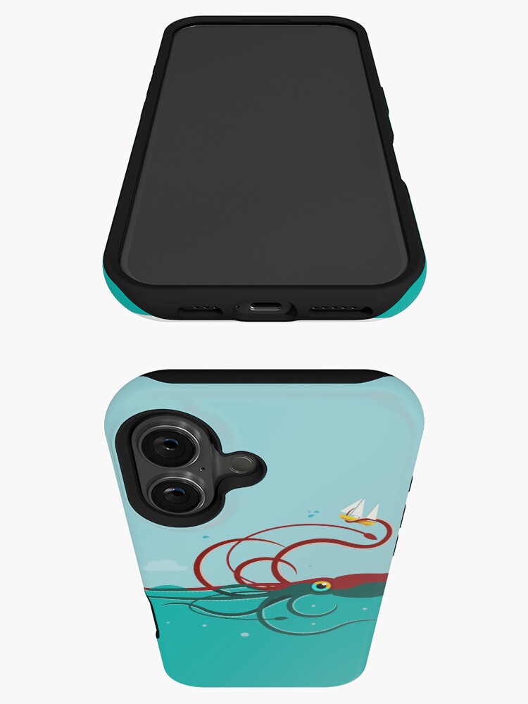 Imagen 3 de 4, Funda de iPhone con la obra Calamar gigante, diseñada y vendida por vectorscribbles.
