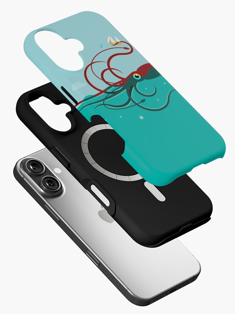 Imagen 2 de 4, Funda de iPhone con la obra Calamar gigante, diseñada y vendida por vectorscribbles.