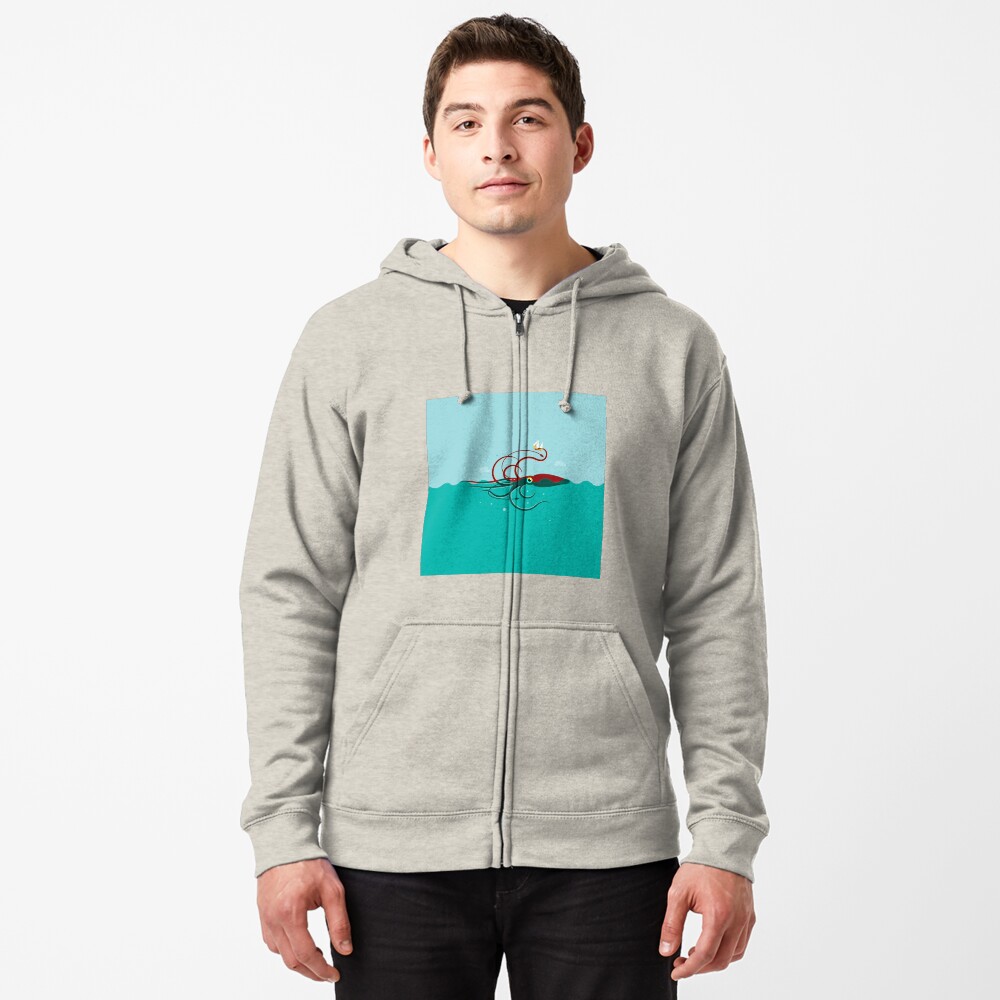 Vista previa del artículo con la obra «Sudadera con capucha y cremallera», diseñado y vendido por vectorscribbles.