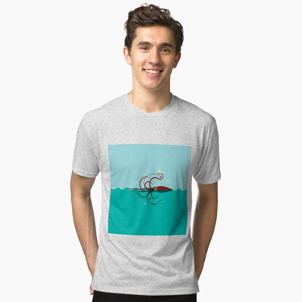 Vista previa del artículo con la obra «Camiseta de tejido mixto», diseñado y vendido por vectorscribbles.