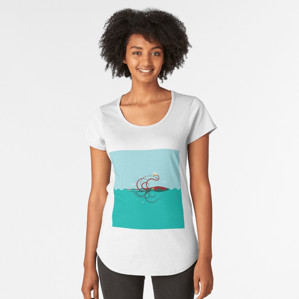 Vista previa del artículo con la obra «Camiseta premium de cuello ancho», diseñado y vendido por vectorscribbles.