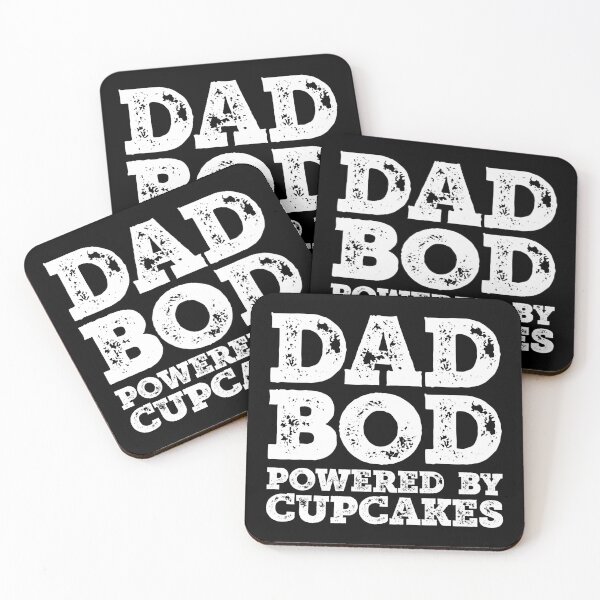 Item preview, Dad Bod Powered By Cupcakes Funny Food Lovers Father Figure Gifts Idea designed and sold by Orange Pieces.