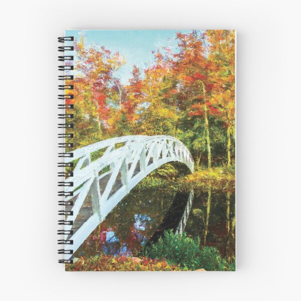 Item preview, Autumn Bridge in Acadia Painting designed and sold by JasperBenoit.