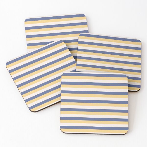 Item preview, blue yellow stripes - striped designed and sold by ZiphGames.