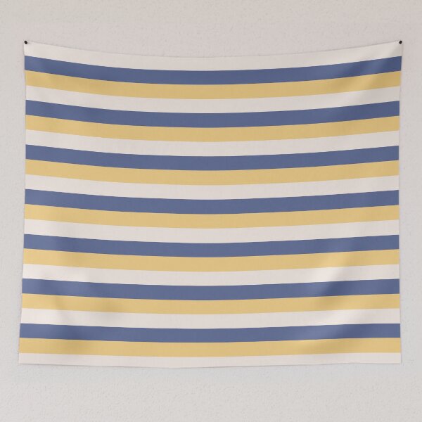 Item preview, blue yellow stripes - striped designed and sold by ZiphGames.