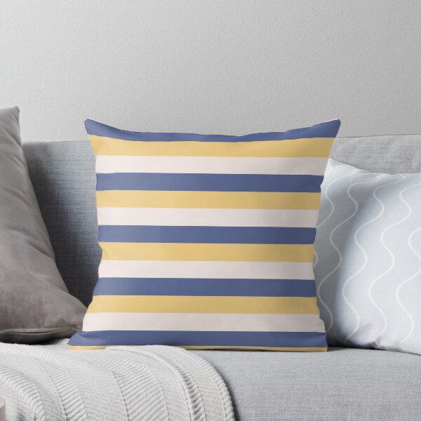 Item preview, blue yellow stripes - striped designed and sold by ZiphGames.